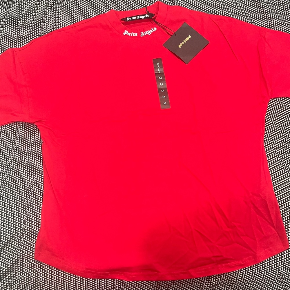 Red Palm Angles Crewneck T-Shirt (Receipt available upon request)
